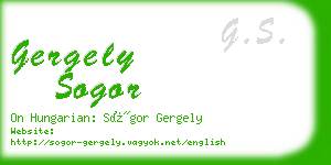 gergely sogor business card